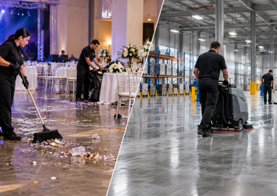 Limpieza en naves y eventos